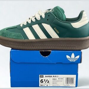 Size 6.5Y / 8w - Adidas Samba XLG Green JR6815 Women’s Brand New FAST SHIP